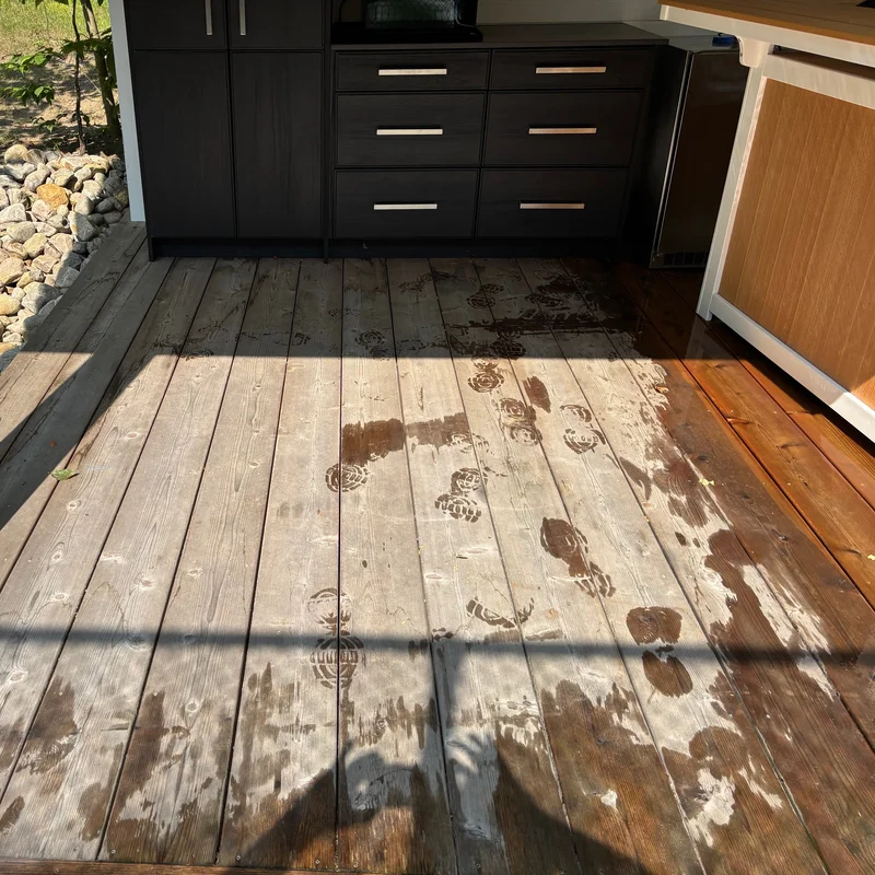 Another surface before cleaning in Parry Sound